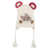 Kitti Kız Çocuk 4-8 Yaş Kulaklıklı Çocuk Bere